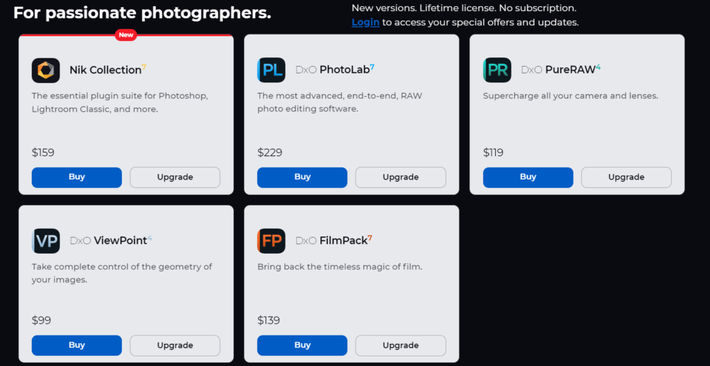 Skylum Luminar AI vs DoX PhotoLab Pricing: DoX PhotoLab  Pricing