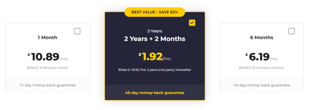Best VPN For Torrenting: CyberGhost Pricing
